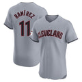 Ldoa C.Guardians #11 Jose Ramirez Player Gray Road Limited Elite Home Stitched Jerseys