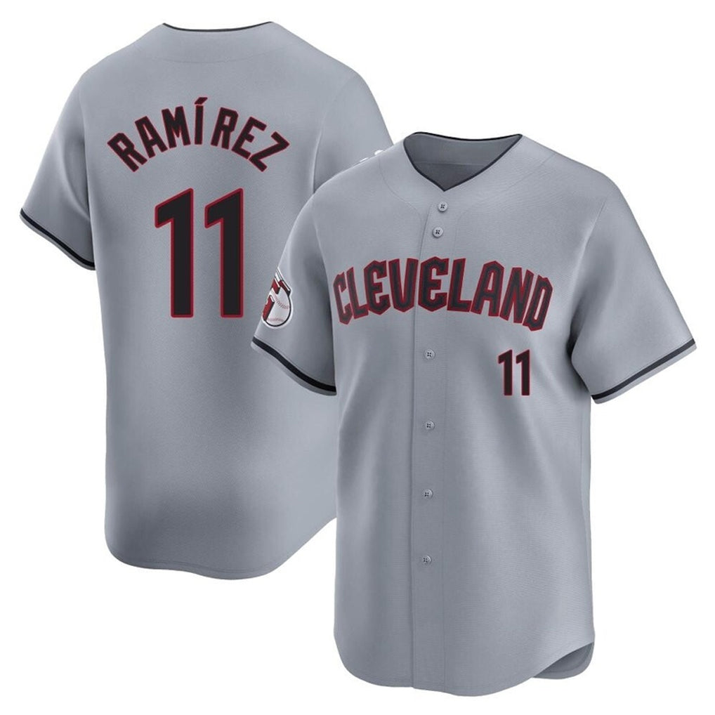 Ldoa C.Guardians #11 Jose Ramirez Player Gray Road Limited Home Stitched Jerseys