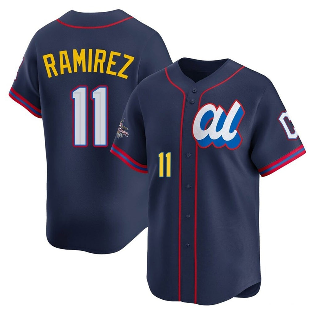 Ldoa C.Guardians #11 Jose Ramirez Player Navy American League All-Star Edition Limited Home Stitched Jerseys