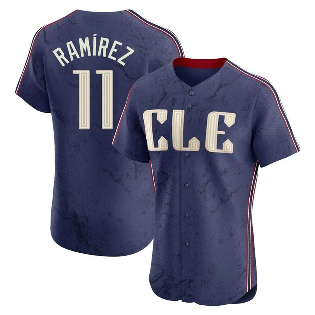 Ldoa C.Guardians #11 Jose Ramirez Player Navy City Connect Limited Elite Home Stitched Jerseys