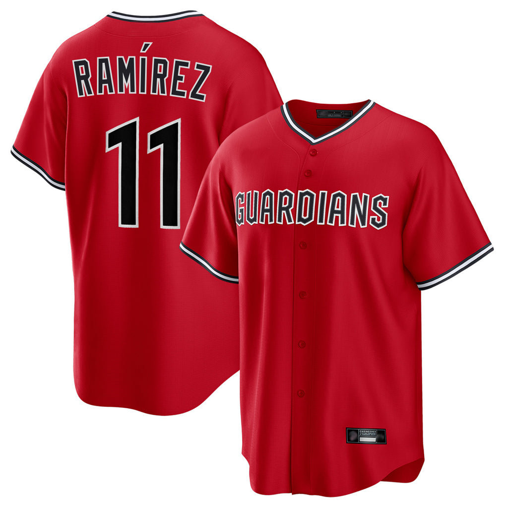 Ldoa C.Guardians #11 Jose Ramirez Player Red Home Game Stitched Jerseys