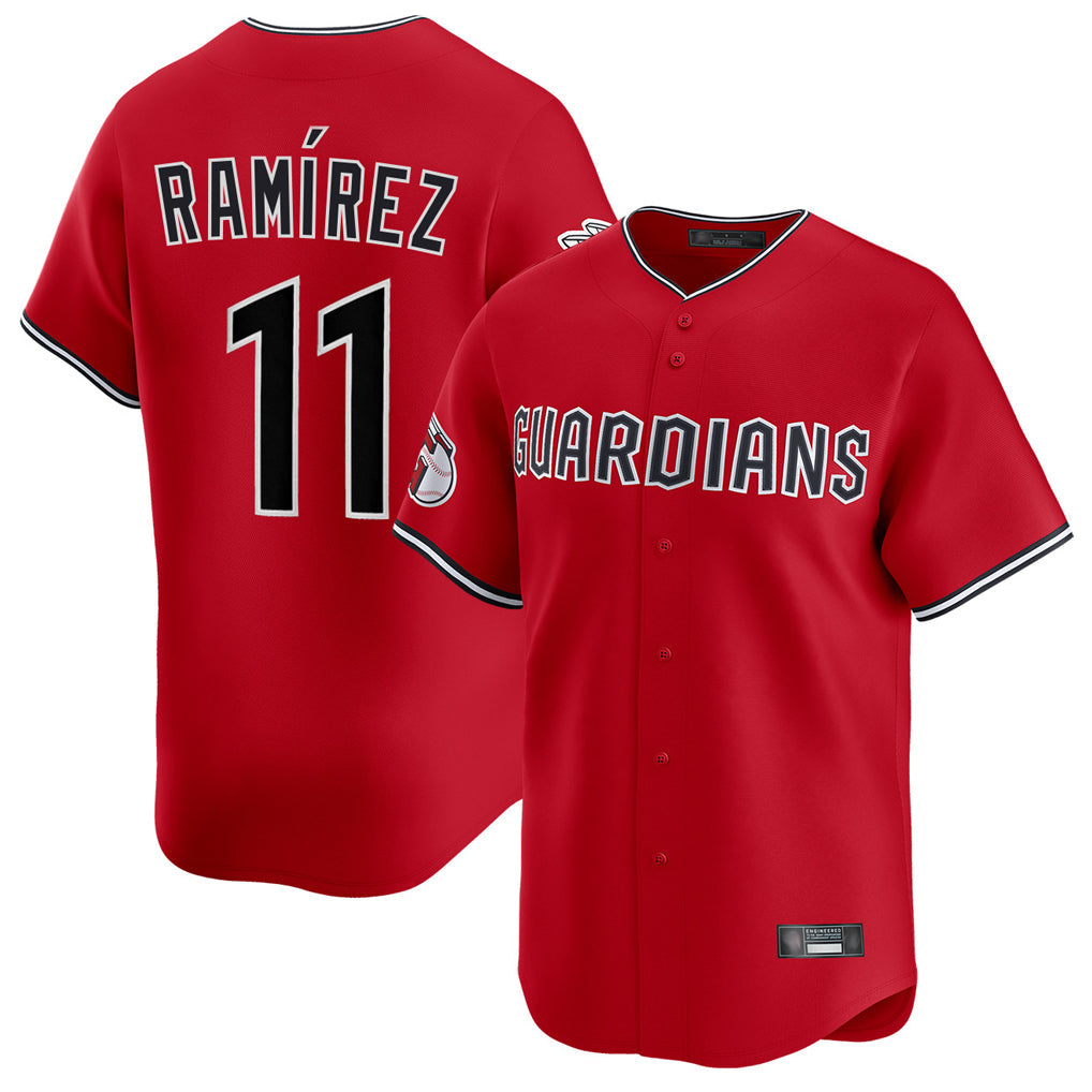 Ldoa C.Guardians #11 Jose Ramirez Player Red Limited Home Stitched Jerseys