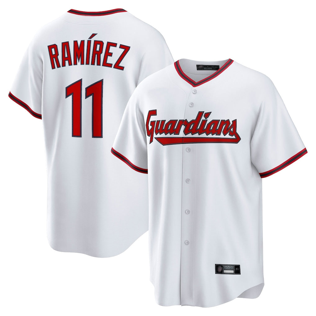 Ldoa C.Guardians #11 Jose Ramirez Player White Game Home Stitched Jerseys