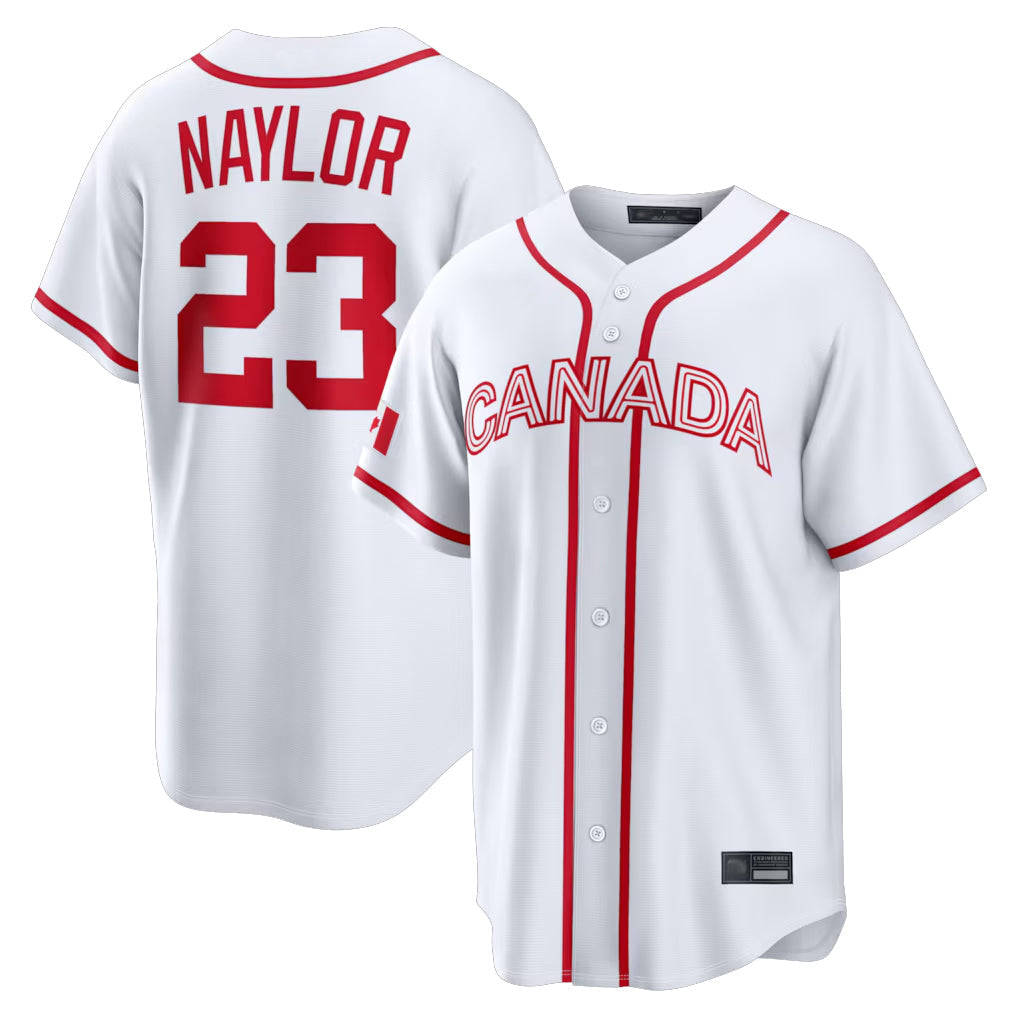 Ldoa C.Guardians #23 Bo Naylor Player White World Classic Home Game Stitched Jerseys