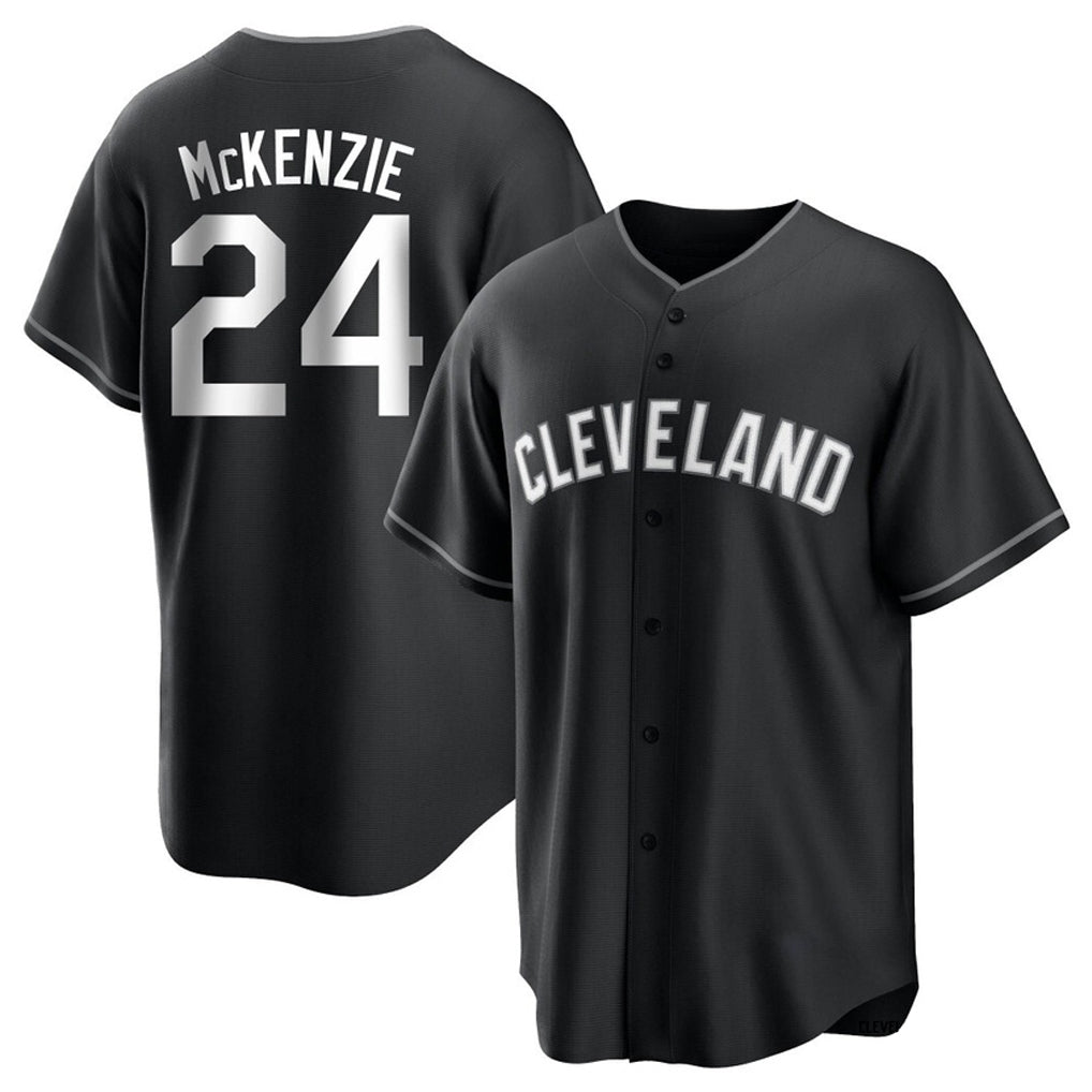 Ldoa C.Guardians #24 Triston McKenzie Player Black Home Game Stitched Jerseys