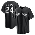 Ldoa C.Guardians #24 Triston McKenzie Player Black Home Game Stitched Jerseys