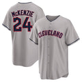 Ldoa C.Guardians #24 Triston McKenzie Player Gray Game Home Stitched Jerseys