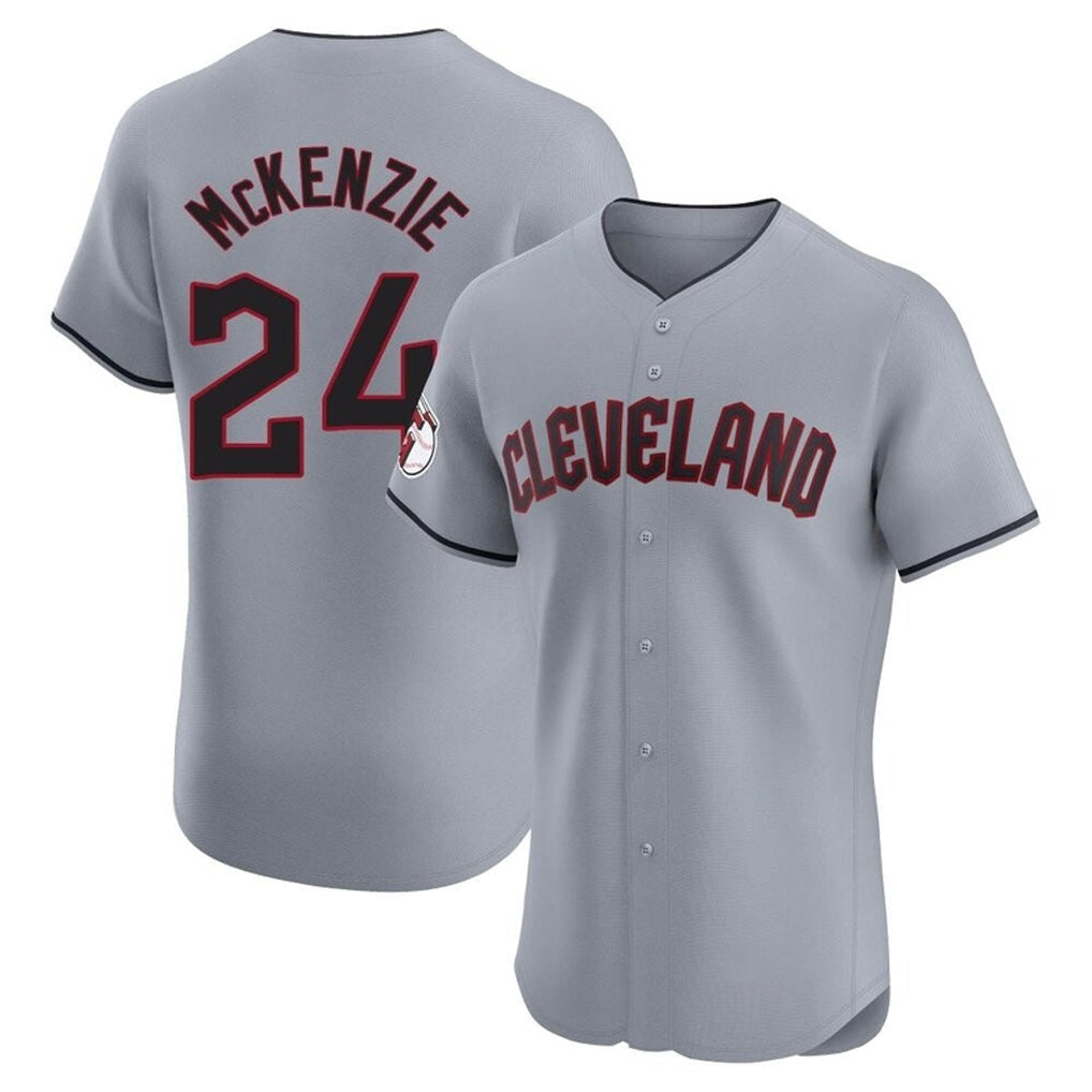 Ldoa C.Guardians #24 Triston McKenzie Player Gray Road Limited Elite Home Stitched Jerseys