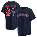 Ldoa C.Guardians #24 Triston McKenzie Player Navy Game Home Stitched Jerseys
