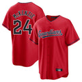 Ldoa C.Guardians #24 Triston McKenzie Player Red Home Game Stitched Jerseys