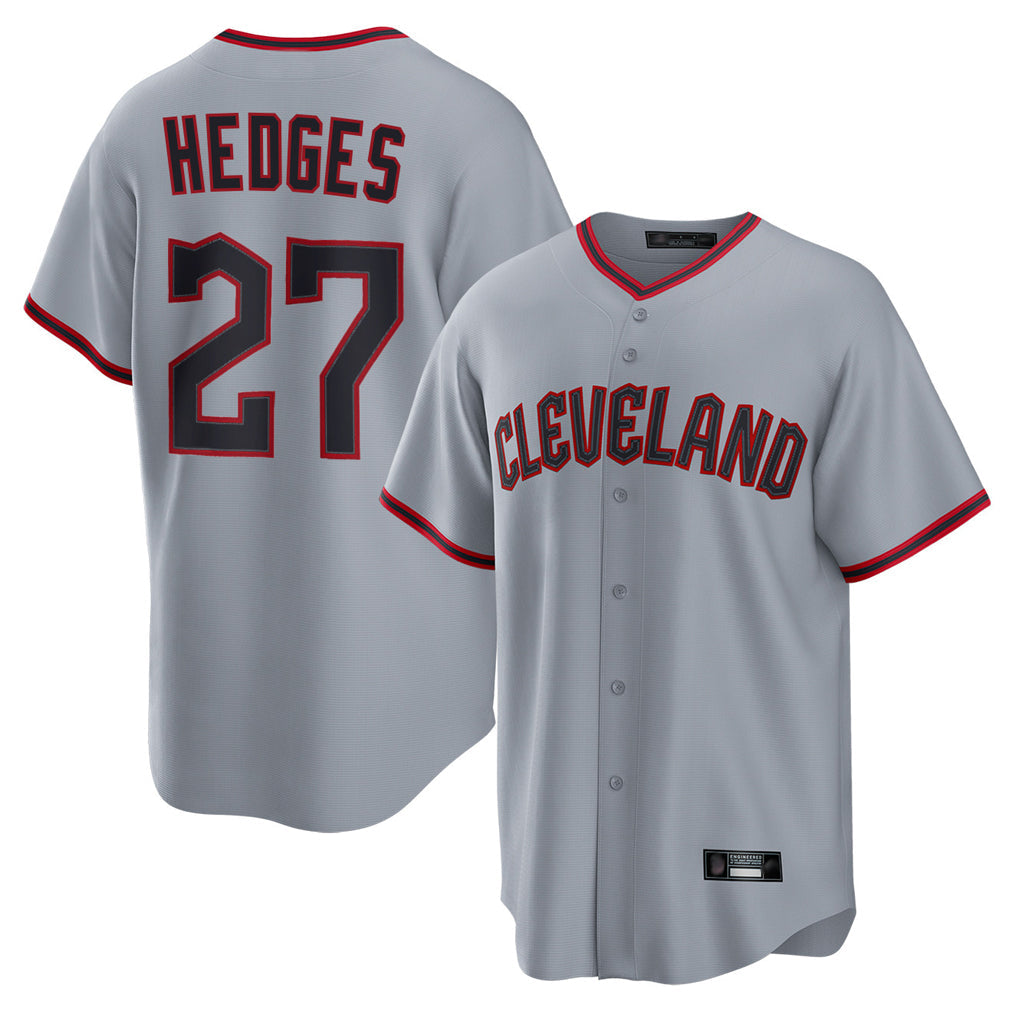Ldoa C.Guardians #27 Austin Hedges Player Gray Home Game Stitched Jerseys