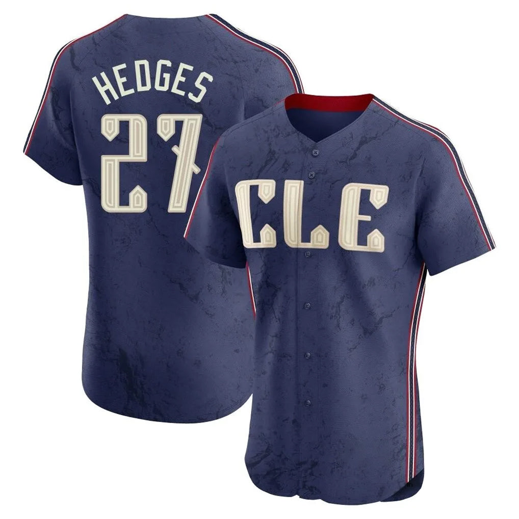 Ldoa C.Guardians #27 Austin Hedges Player Navy City Connect Limited Elite Home Stitched Jerseys