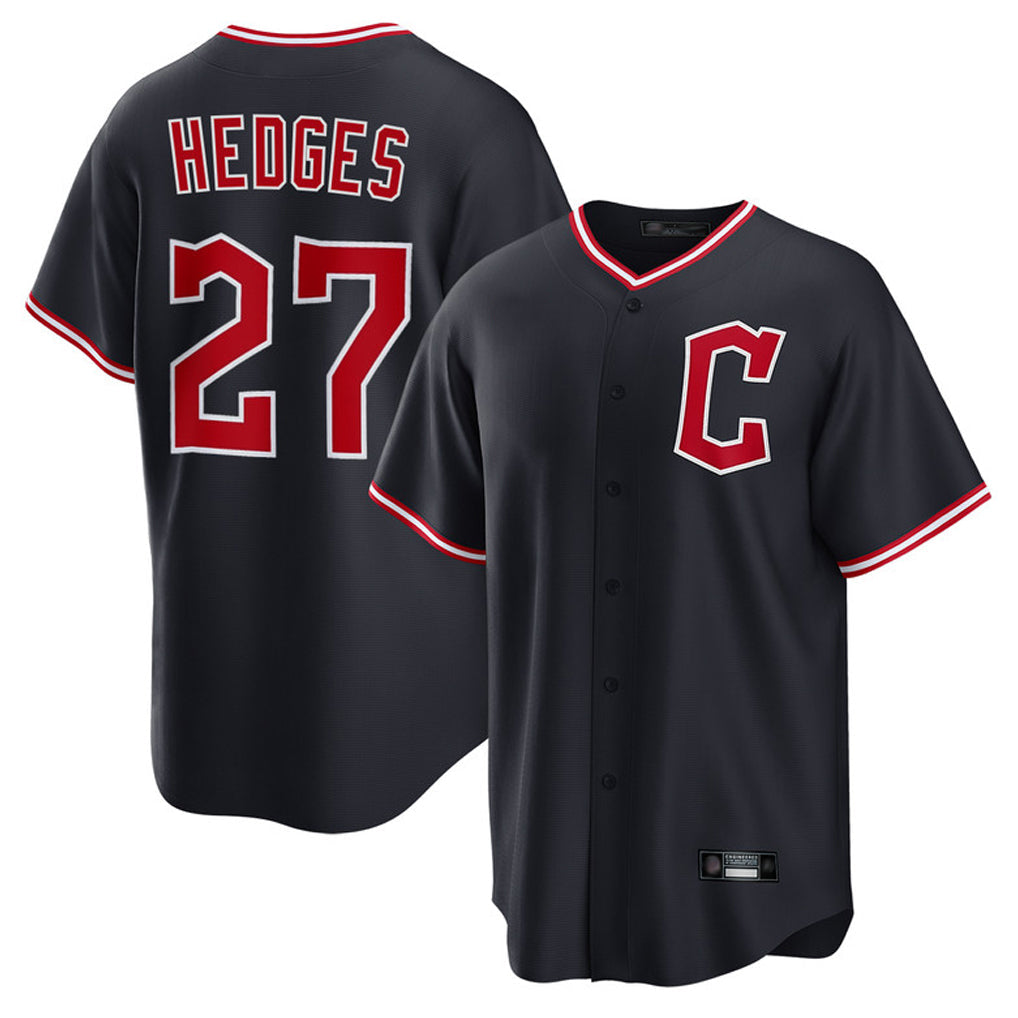 Ldoa C.Guardians #27 Austin Hedges Player Navy Game Home Stitched Jerseys