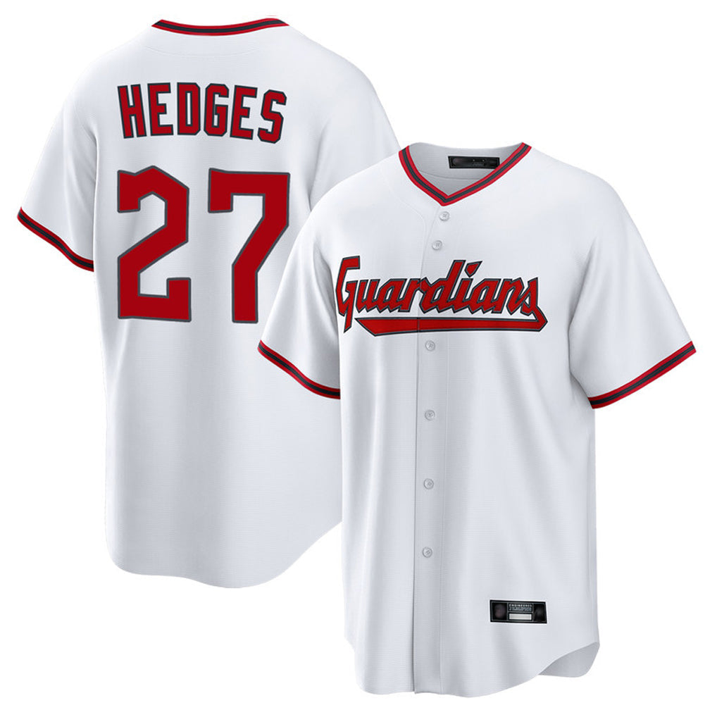 Ldoa C.Guardians #27 Austin Hedges Player White Game Home Stitched Jerseys