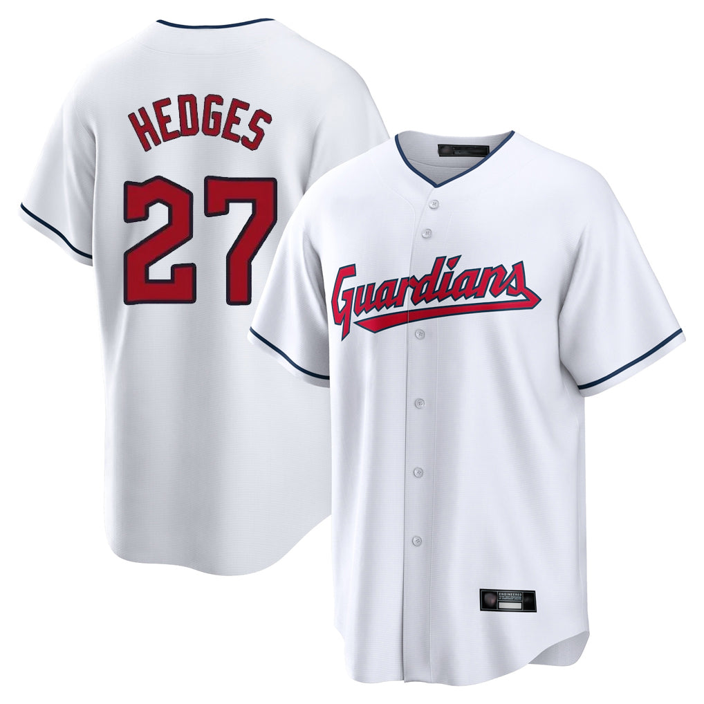 Ldoa C.Guardians #27 Austin Hedges Player White Home Game Stitched Jerseys