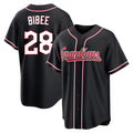Ldoa C.Guardians #28 Tanner Bibee Player Black Fashion Out Home Game Stitched Jerseys