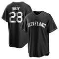 Ldoa C.Guardians #28 Tanner Bibee Player Black Home Game Stitched Jerseys