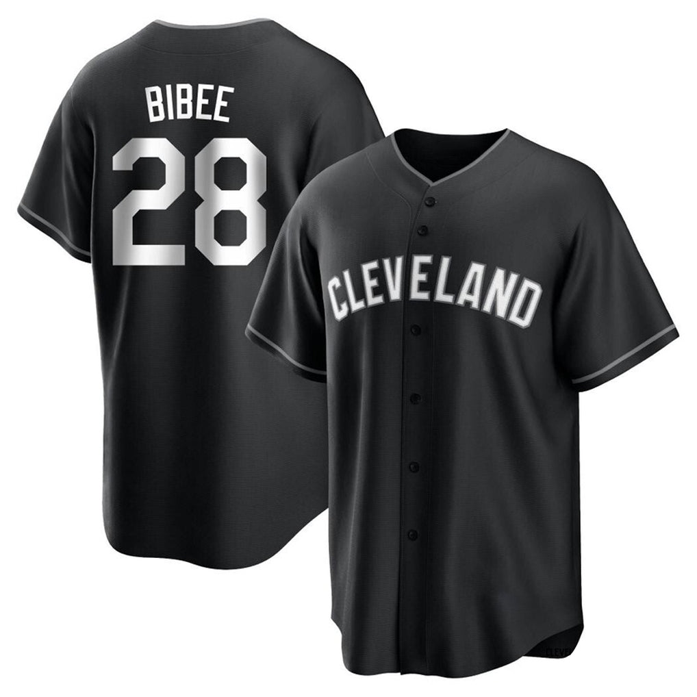 Ldoa C.Guardians #28 Tanner Bibee Player Black Home Game Stitched Jerseys