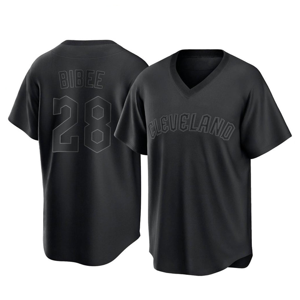 Ldoa C.Guardians #28 Tanner Bibee Player Black T-shirt Home Game Stitched Jerseys