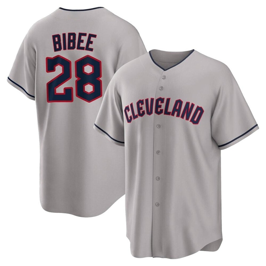 Ldoa C.Guardians #28 Tanner Bibee Player Gray Game Home Stitched Jerseys