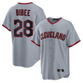 Ldoa C.Guardians #28 Tanner Bibee Player Gray Home Game Stitched Jerseys