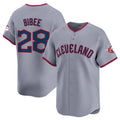Ldoa C.Guardians #28 Tanner Bibee Player Gray Road Limited Home Game Stitched Jerseys