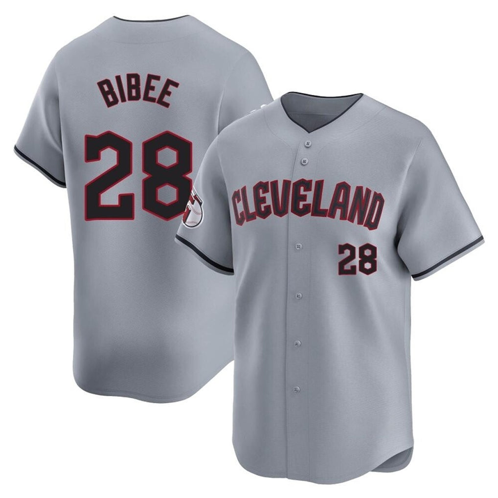 Ldoa C.Guardians #28 Tanner Bibee Player Gray Road Limited Home Stitched Jerseys
