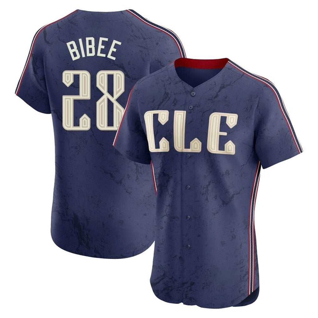 Ldoa C.Guardians #28 Tanner Bibee Player Navy City Connect Limited Elite Home Stitched Jerseys