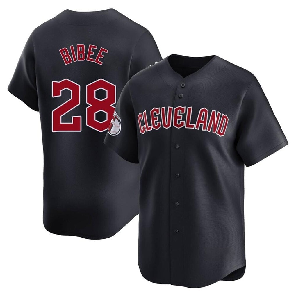 Ldoa C.Guardians #28 Tanner Bibee Player Navy Limited Home Game Stitched Jerseys