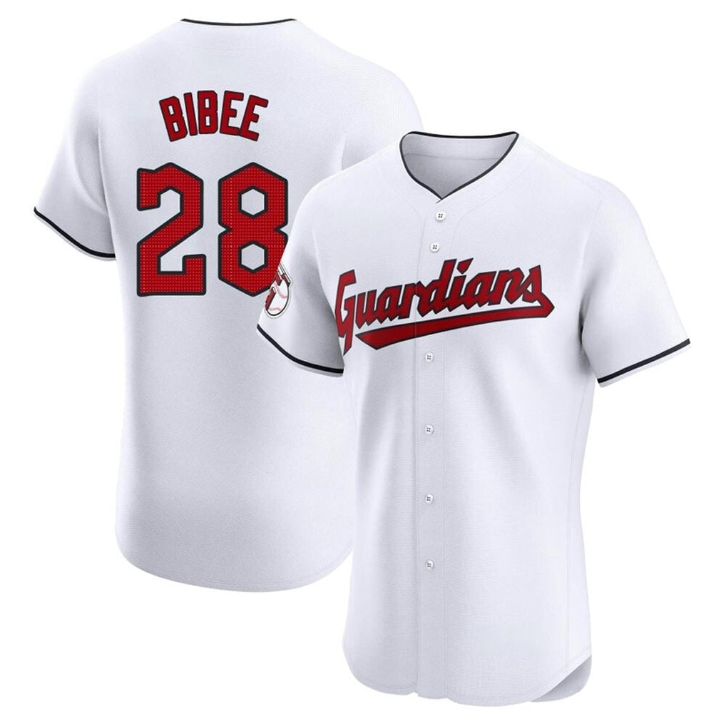 Ldoa C.Guardians #28 Tanner Bibee Player White Limited Elite Home Stitched Jerseys