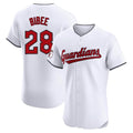 Ldoa C.Guardians #28 Tanner Bibee Player White Limited Elite Home Stitched Jerseys