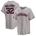 Ldoa C.Guardians #32 Gavin Williams Player Gray Game Home Stitched Jerseys