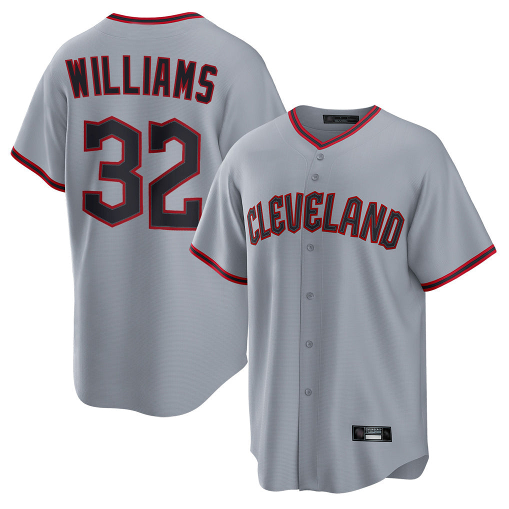 Ldoa C.Guardians #32 Gavin Williams Player Gray Home Game Stitched Jerseys