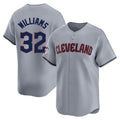 Ldoa C.Guardians #32 Gavin Williams Player Gray Road Limited Home Stitched Jerseys