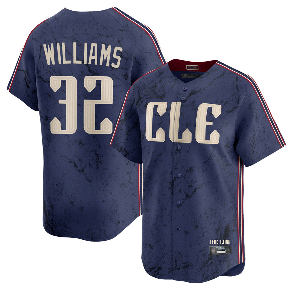 Ldoa C.Guardians #32 Gavin Williams Player Navy City Connect Limited Home Stitched Jerseys