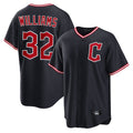 Ldoa C.Guardians #32 Gavin Williams Player Navy Home Game Stitched Jerseys