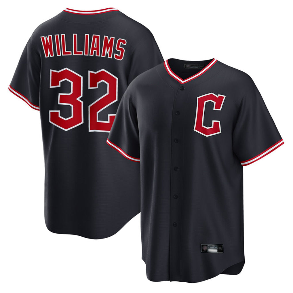 Ldoa C.Guardians #32 Gavin Williams Player Navy Home Game Stitched Jerseys