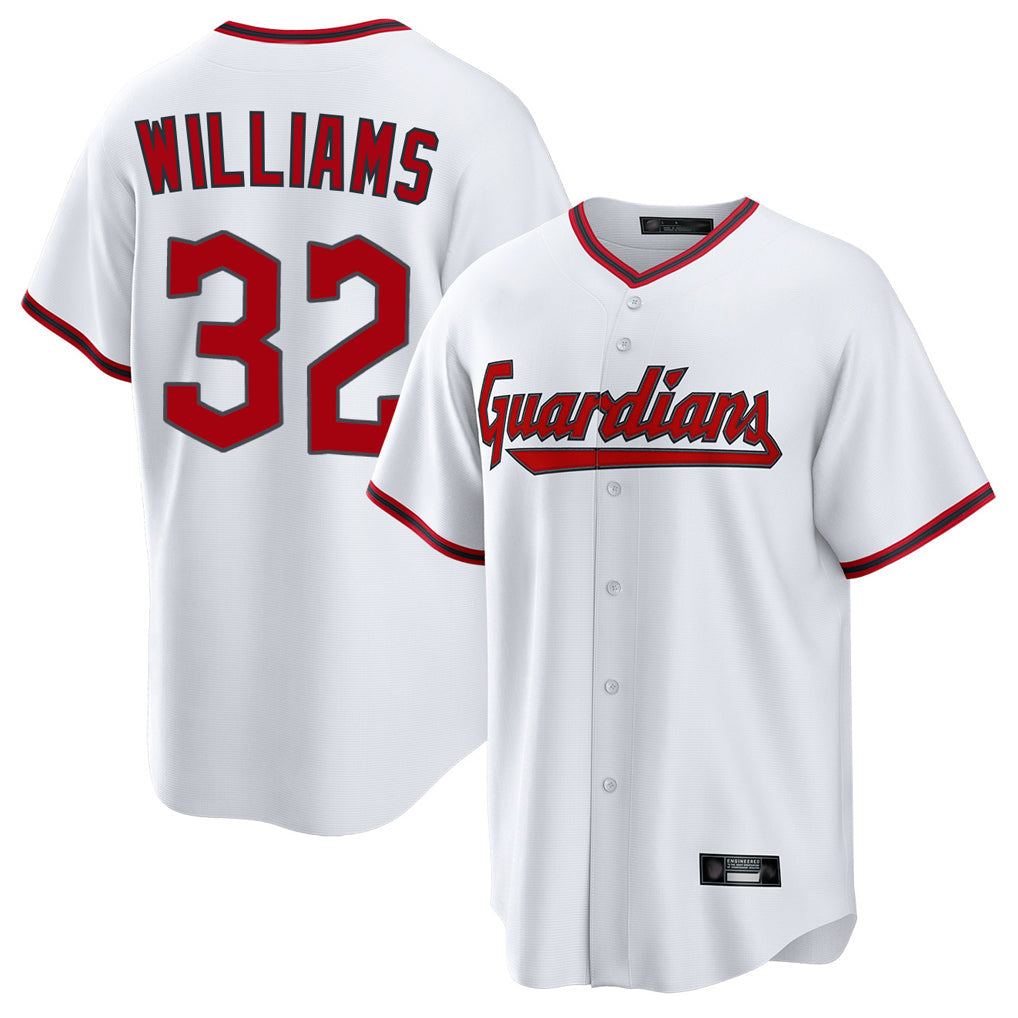 Ldoa C.Guardians #32 Gavin Williams Player White Game Home Stitched Jerseys