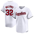 Ldoa C.Guardians #32 Gavin Williams Player White Limited Home Stitched Jerseys
