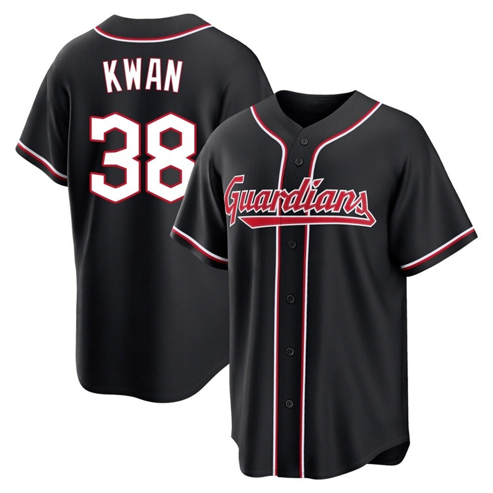 Ldoa C.Guardians #38 Steven Kwan Player Black Fashion Out Home Game Stitched Jerseys
