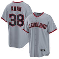 Ldoa C.Guardians #38 Steven Kwan Player Gray Home Game Stitched Jerseys