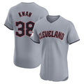 Ldoa C.Guardians #38 Steven Kwan Player Gray Road Limited Elite Home Stitched Jerseys