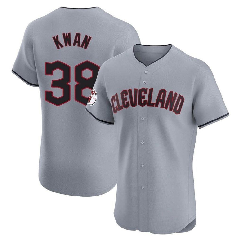 Ldoa C.Guardians #38 Steven Kwan Player Gray Road Limited Elite Home Stitched Jerseys