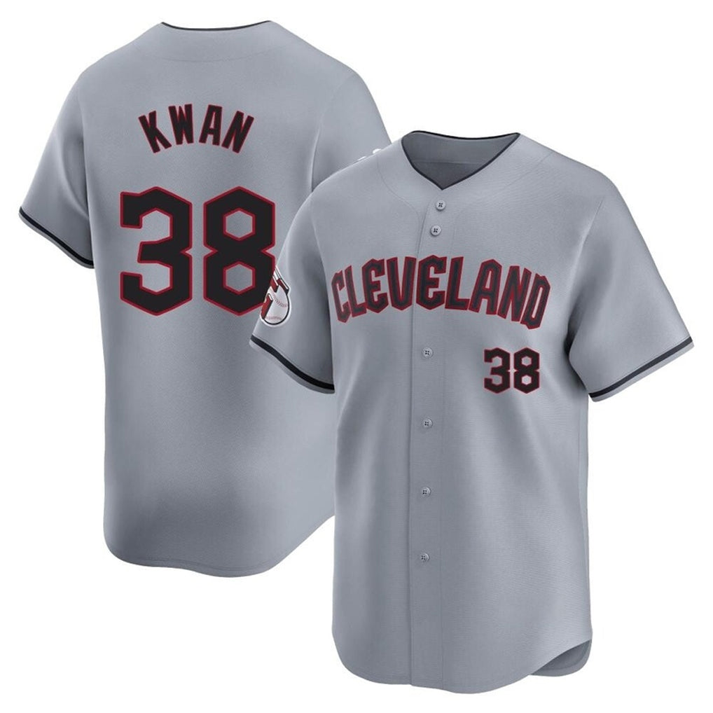 Ldoa C.Guardians #38 Steven Kwan Player Gray Road Limited Home Stitched Jerseys