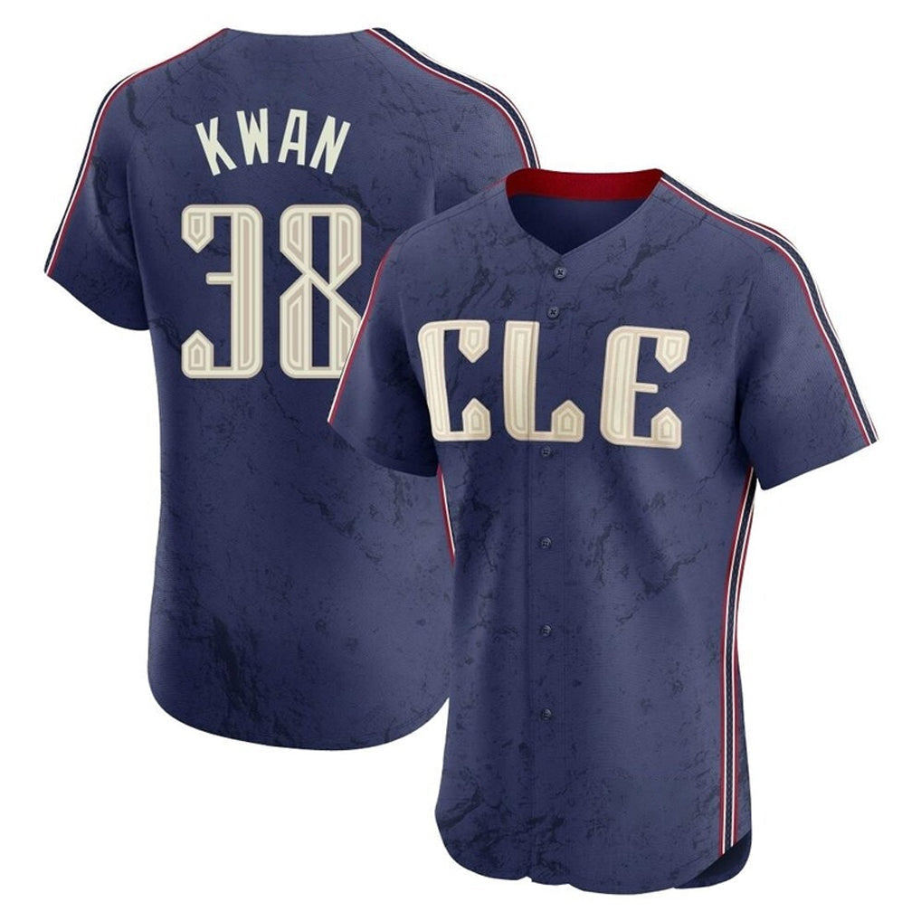 Ldoa C.Guardians #38 Steven Kwan Player Navy City Connect Limited Elite Home Stitched Jerseys