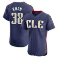 Ldoa C.Guardians #38 Steven Kwan Player Navy City Connect Limited Elite Home Stitched Jerseys