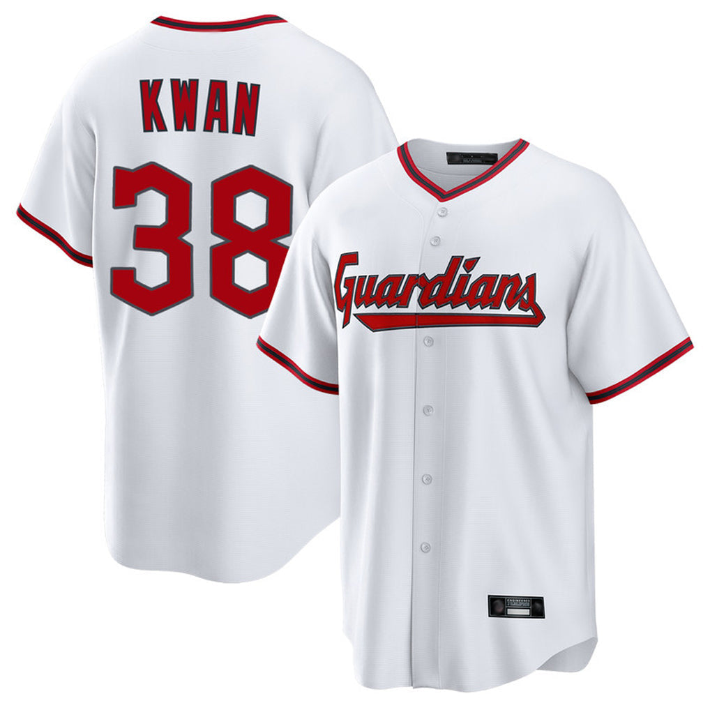 Ldoa C.Guardians #38 Steven Kwan Player White Game Home Stitched Jerseys