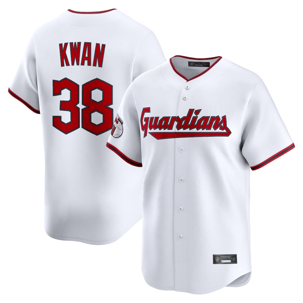Ldoa C.Guardians #38 Steven Kwan Player White Limited Home Game Stitched Jerseys