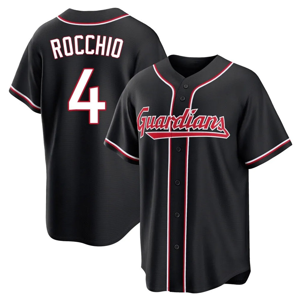 Ldoa C.Guardians #4 Brayan Rocchio Player Black Fashion Out Home Game Stitched Jerseys