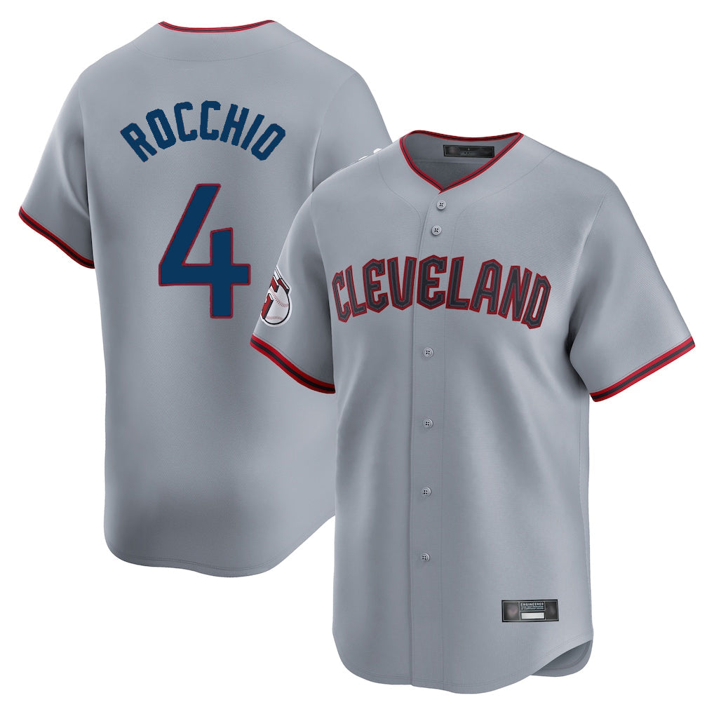 Ldoa C.Guardians #4 Brayan Rocchio Player Gray Road Limited Home Game Stitched Jerseys